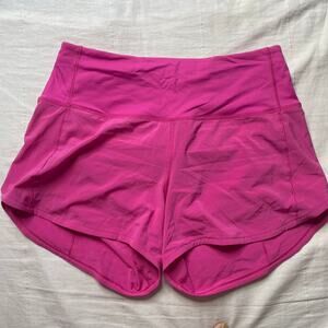 Lululemon Speed Up High Rise Shorts Lined 4" Sonic Pink Sz 6 Athleisure Stretch